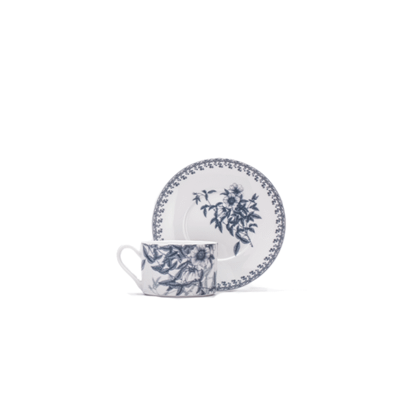 Wild Rose Teacup&Saucer  Indigo Mist