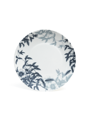 Wild Rose Round Plate  Indigo Mist