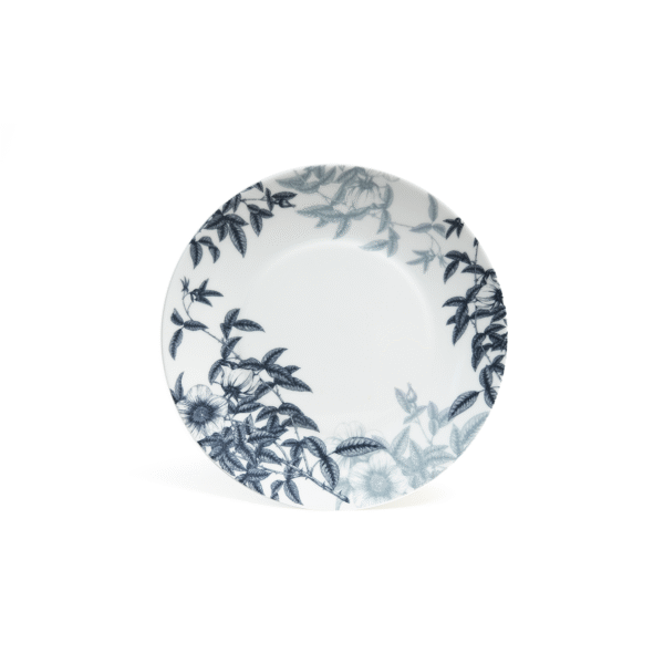 Wild Rose Round Plate  Indigo Mist
